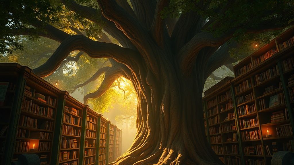 A mystical library